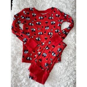 Amazon Essentials Kids Sz. 4 Red Holiday Panda Pj Set. Adorable, Fun